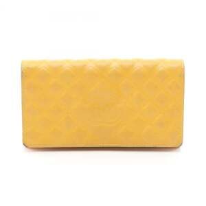 CHANEL Authentic Yellow Leather Wallet